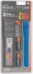 Maglite Mini 2AA Cell Battery Blue Aluminum Led Flashlight + Belt Holster 53044. Fixed Price $31.48.