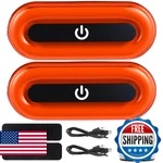Tujoe 2 Set Motorcycle Bike Led Red Rear Helmet Light Rechargeable Bicycle Safet. Fixed Price $43.98.