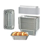 50 Pack 6.9" X 3.7" Disposable Aluminum Bread Pans With Lids, 1LB Mini Baking.... Fixed Price $27.80.