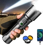 Tactical Flashlight Rechargeable With Fire Starter, 3000 Lumens Super Bright Led. Fixed Price $60.90.