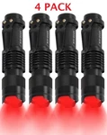 4PK Hinsgear Single Mode Led Red Flashlight Outdoor Night Observation New. Fixed Price $18.99.