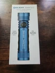 Olight Seeker 3 Lake Blue Rechargeable Waterproof Flashlight, 4200 Lum, 250M. Fixed Price $105.50.