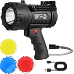 Uimoso Usb Super Bright Rechargeable Spotlight Flashlight 200,000LM Searchlight. Fixed Price $30.09.