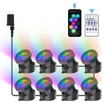 Crepow Rgb Underwater Pond Super Bright Led 8-LIGHTS, Multicolor. Fixed Price $114.31.