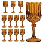 Httbeizi 12X 7OZ Amber Plastic Wine & Champagne Glasses Flutes Unbreakable. Fixed Price $47.58.