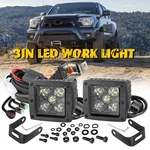 Offroadtown 2PCS 3'' 100W Led Cube Lights Spot Ditch Pods For Jeep Trucks Pickup. Fixed Price $49.99.