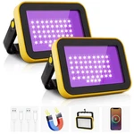 Crepow Rechargeable Led Black Light, Battery Powered Portable 2 Pack, Purple. Fixed Price $50.99.