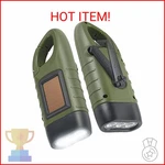 Simpeak 2-PACK Hand Crank Solar Powered Flashlight, Emergency Rechargeable Led. Fixed Price $21.03.