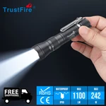 Trustfire 1100LM Led Tactical Flashlight Edc Pocket Rechargeable Torch With Clip. Fixed Price $32.54.