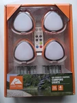 Ozark Trail Led Remote Control Camping Lights 4-PACK, 120 Lumens, Multi-color. Fixed Price $21.99.