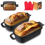 Coworm 10X5 Cast Iron Loaf With Lid - 2 Bread Pans Inch, Black. Fixed Price $81.48.