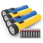 Eveready 4 Pack Led Flashlights Yellow Blue Emergency Handheld 30 Hour Runtime. Fixed Price $21.69.