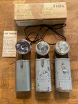 Justrite "light-stick" Flashlight #2105-4, Lot Of 3, Untested, With Extra Bulbs. Fixed Price $25.00.
