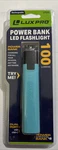 Lux Pro LP398 Usb Rechargeable 100 Lumen Flashlight & Power Bank Nib #447. Fixed Price $15.99.