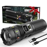 Erbrigtli Flashlights High Lumens 100000 Rechargeable, Super Bright 50W Black. Fixed Price $52.29.