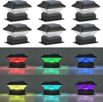 Rgbw Solar Post Cap Lights - 6 Pack, 5 Modes, Waterproof For Outdoor Decor. Fixed Price $130.99.