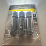 Defiant 300 Lumen Aluminum Led Flashlight 3-PACK W/ Batteries. Fixed Price $6.99.