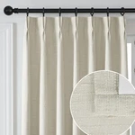 Full Blackout Pinch Pleated Linen Texture Curtain For Living Room,back Tab Lu.... Fixed Price $123.83.
