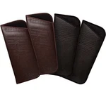 Calabria Pu Flat Soft Eyeglass Case 4 PACK-2 Black & Brown Syn.leather No Clip. Fixed Price $19.95.