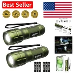 Portable Waterproof Led Flashlight Set - Super Bright Adjustable Focus 2 Pack. Fixed Price $30.99.