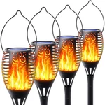 4PACK Solar Torch With Flickering Flame, Upgraded 3IN1 Lights Out.... Fixed Price $57.21.