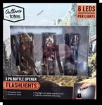 Totes 3 Pk. Brown Camo Bottle Opener 6 Led Flashlights Wrist Straps, 4 In.. Fixed Price $14.99.