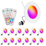 Recessed Lighting 5/6 Inch Color Changing Led Can Lights For Ceiling, 13W 105.... Fixed Price $214.88.